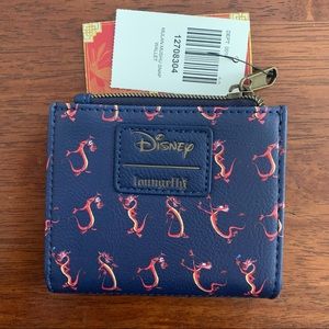 Mulan Mushu Wallet | Disney Mulan Loungefly | Mushu Navy Wallet | Dragon Mulan